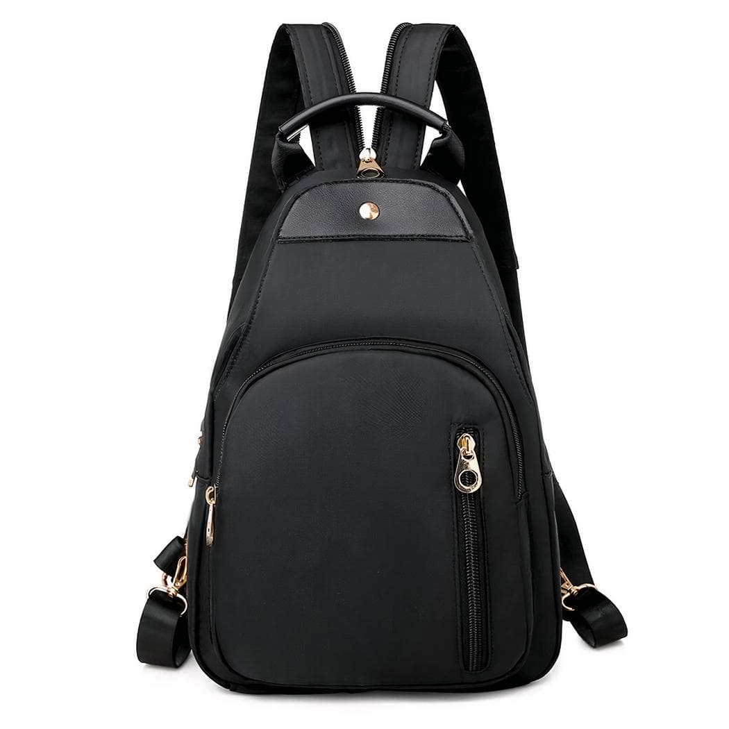 Sac à dos femme petit format en oxford - noir