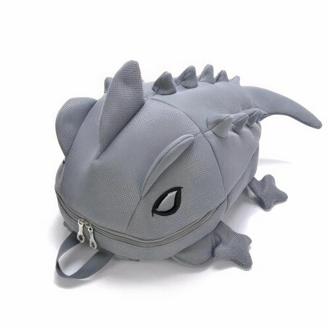Sac à dos dinosaure monstre en 3D - gris