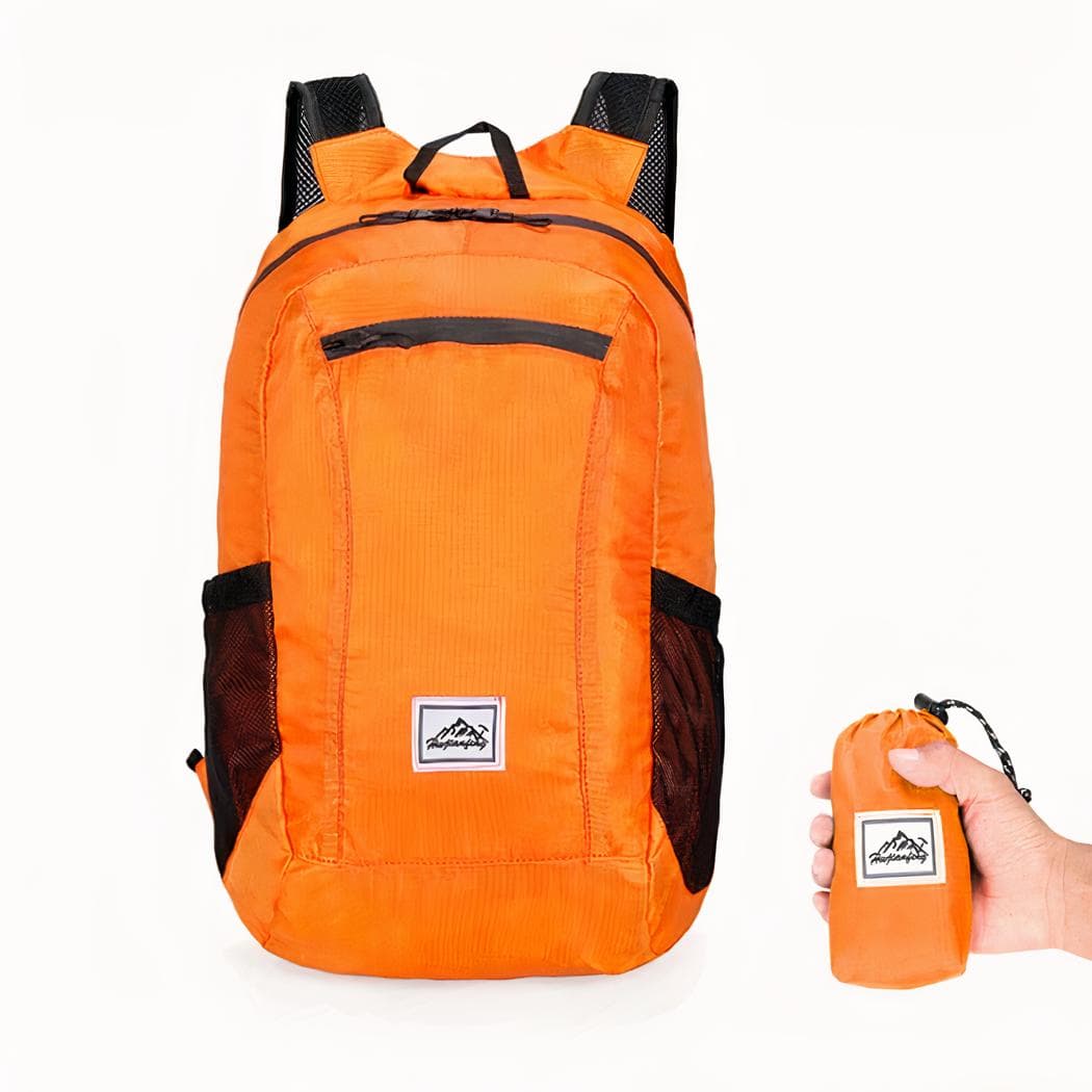 Sac à dos pliable de randonnée pratique - orange