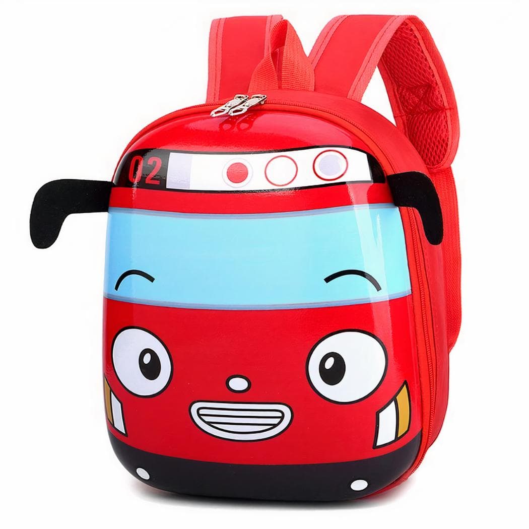 Sac à dos enfant en forme de bus - rouge