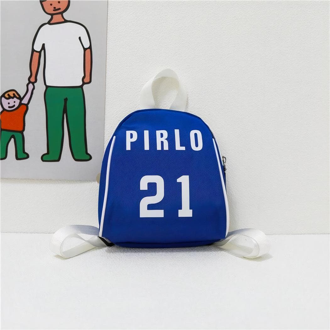 Petit sac à dos motif joueur de football - bleu