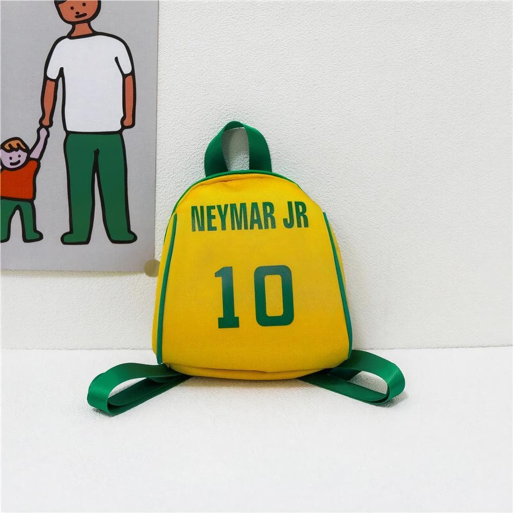 Petit sac à dos motif joueur de football - jaune