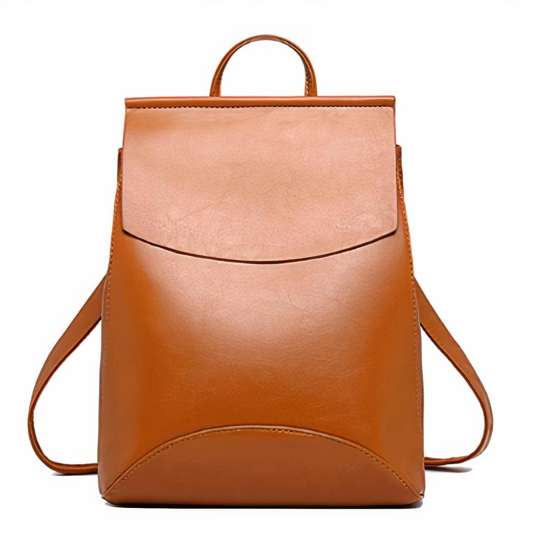 Petit sac à dos vintage rectangulaire - marron