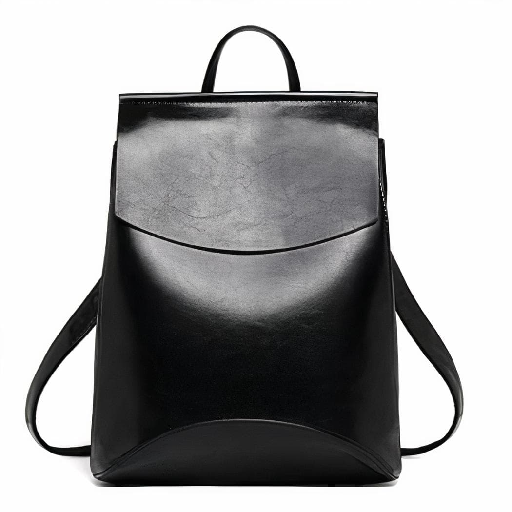 Petit sac à dos vintage rectangulaire - noir