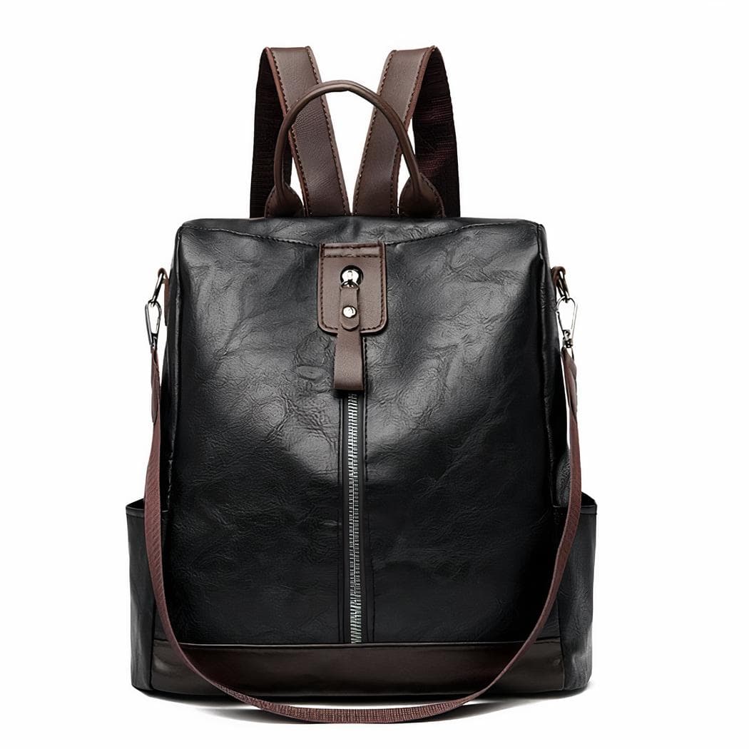 Sac à dos vintage carré - noir