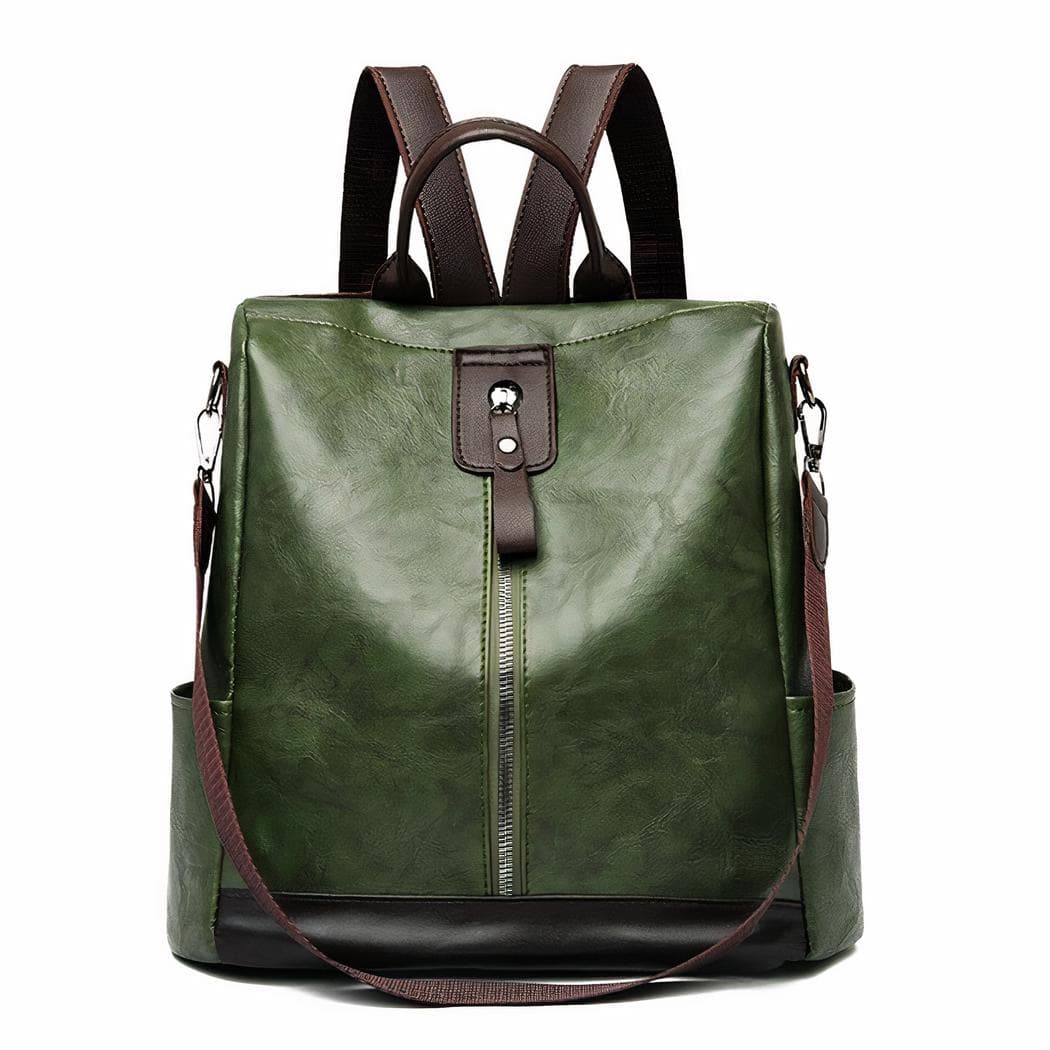 Sac à dos vintage carré - vert