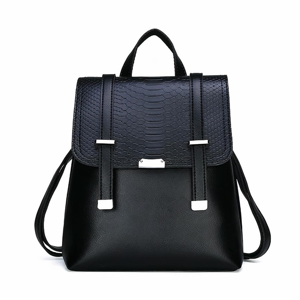 Sac à dos vintage écaillé - noir
