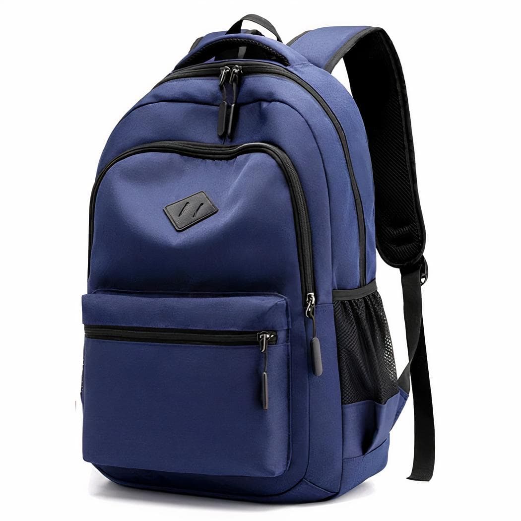 Sac à dos à bandoulière à couleur unie - bleu