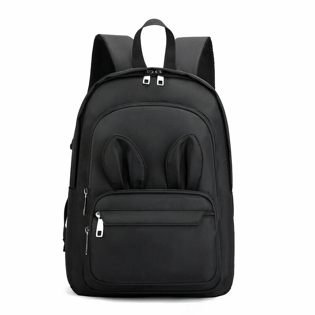 Sac à dos pour fille avec oreilles de lapin - noir