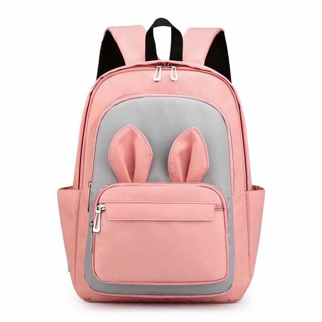 Sac à dos pour fille avec oreilles de lapin - rose