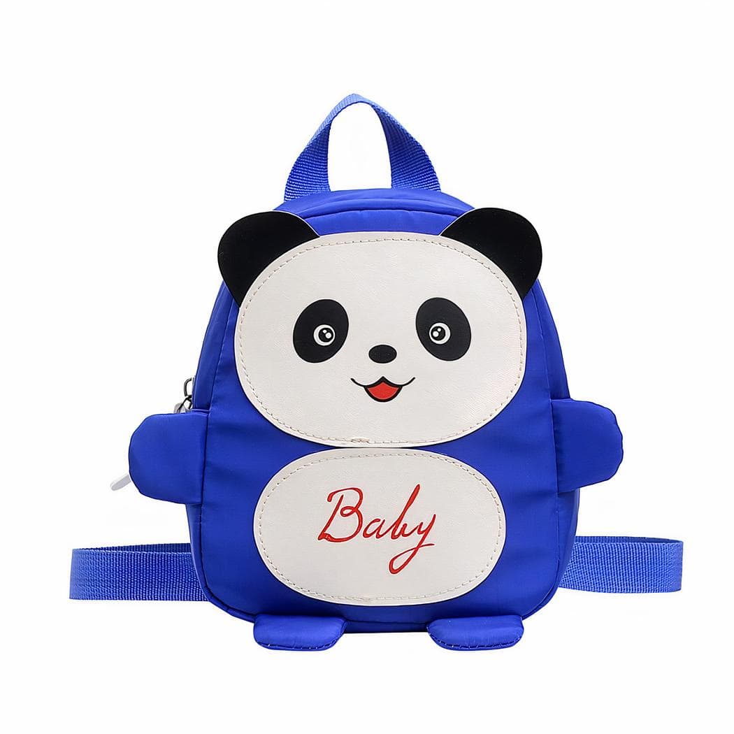 Petit sac à dos d'écolier panda - bleu