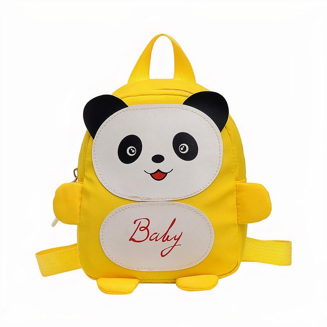 Petit sac à dos d'écolier panda - jaune