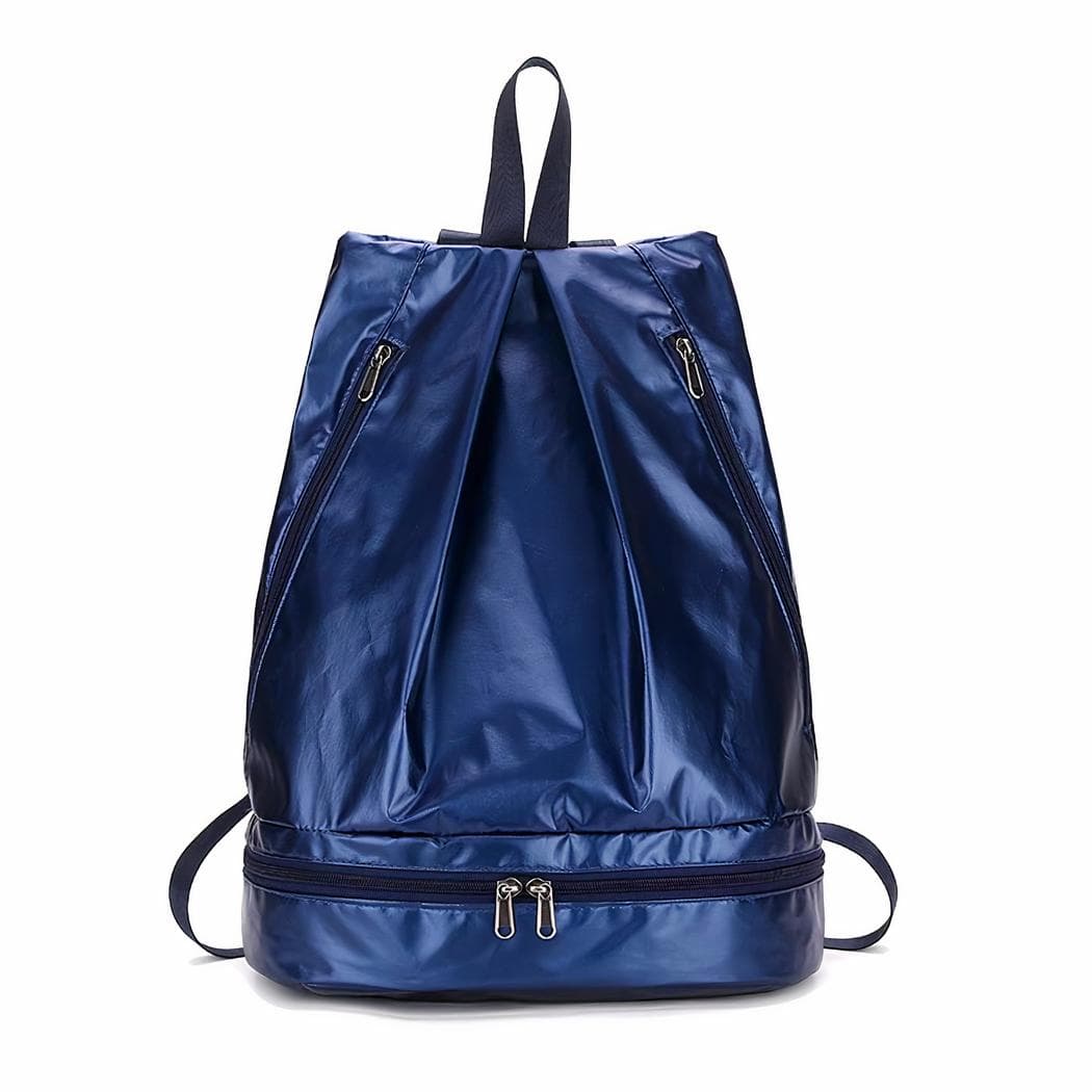Sac à dos de sport imperméable irisé pour femmes - bleu