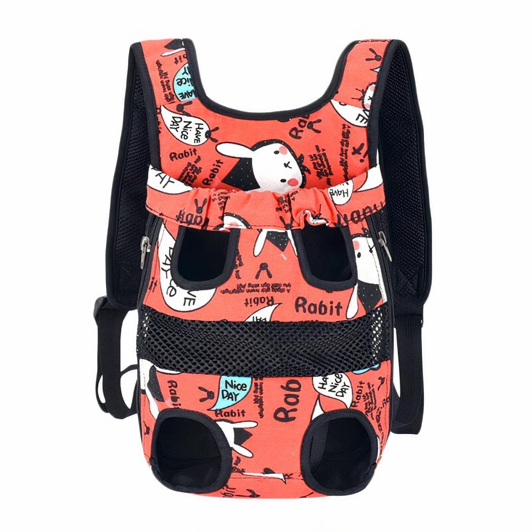 Sac à dos transport réglable pour chien et chat - rouge,xl