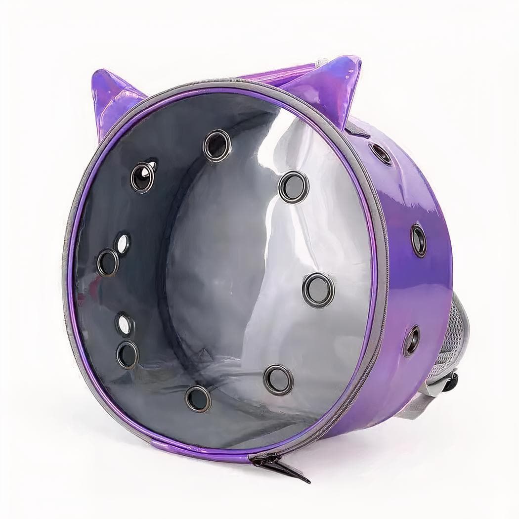 Sac à dos circulaire transparent pour animal - violet