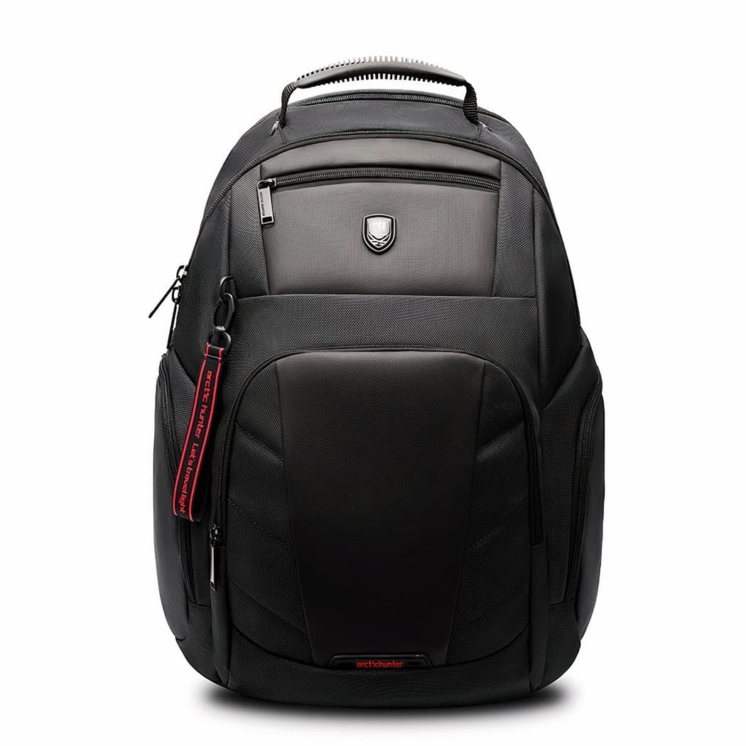 Sac à dos de grande capacité avec chargeur USB - noir