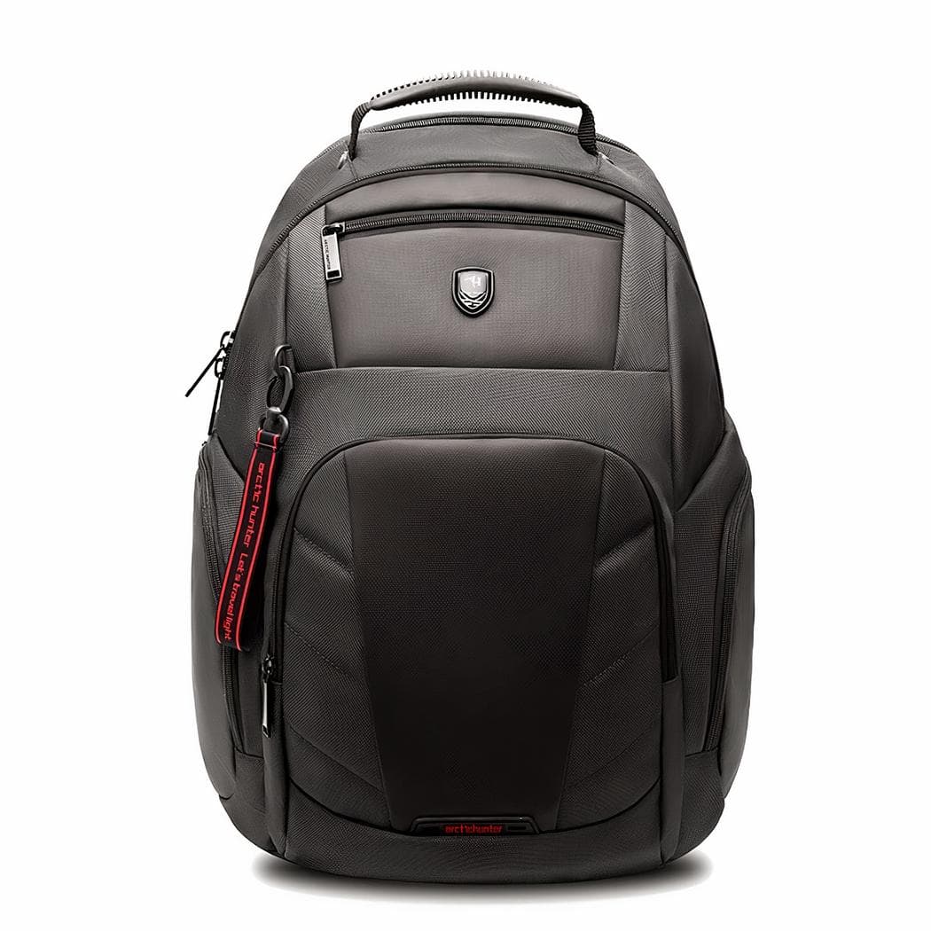 Sac à dos de grande capacité avec chargeur USB - gris