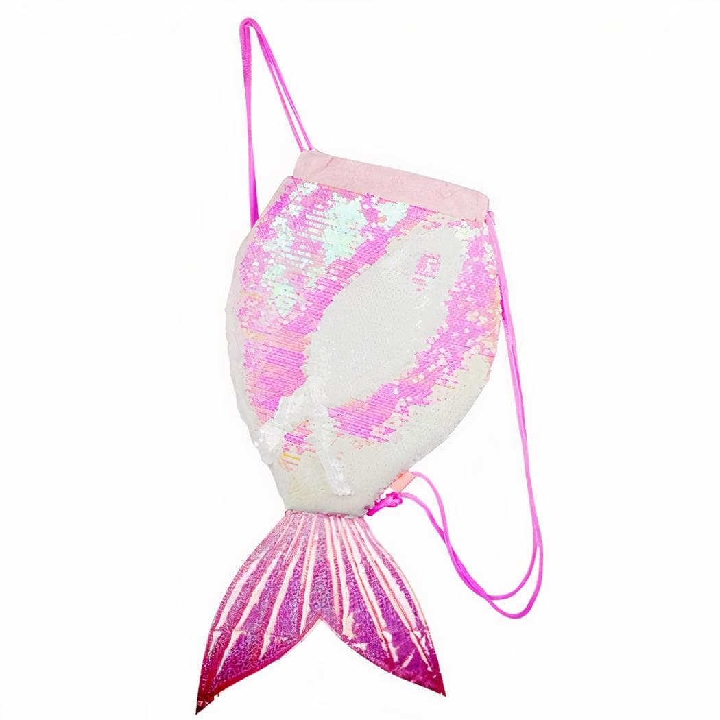 Sac à dos queue de sirène à paillettes - rose,s