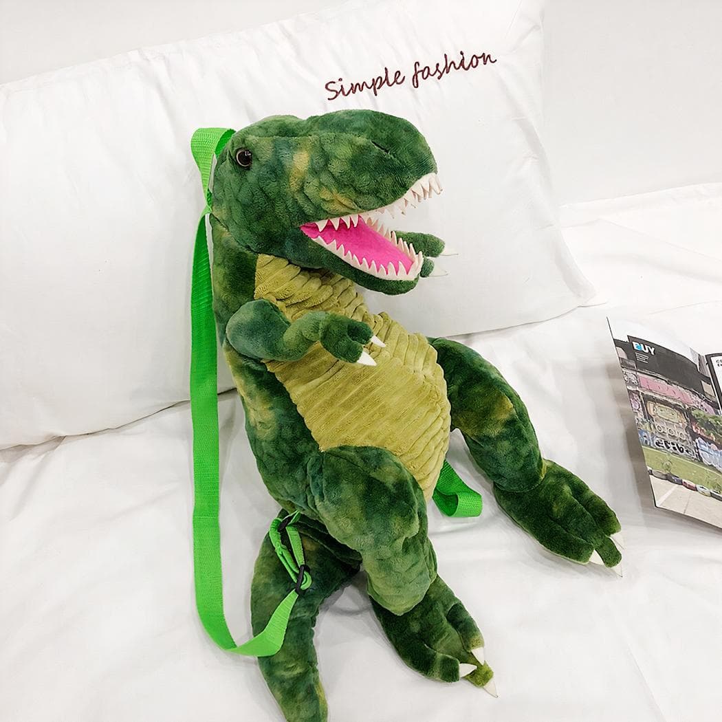 Sac à dos original d'un dinosaure en 3D - vert