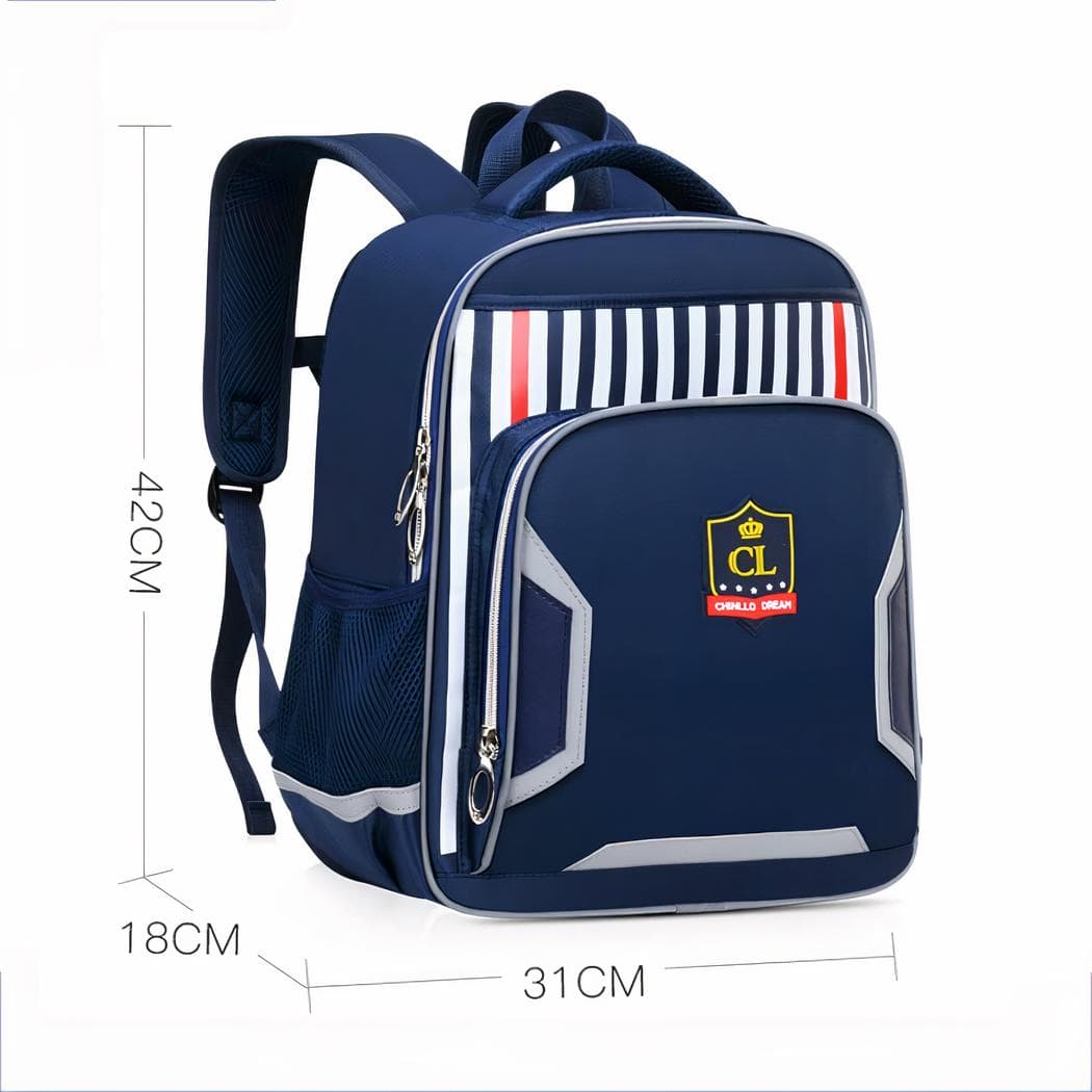 Sac à dos d'école réfléchissant pour enfant - bleu