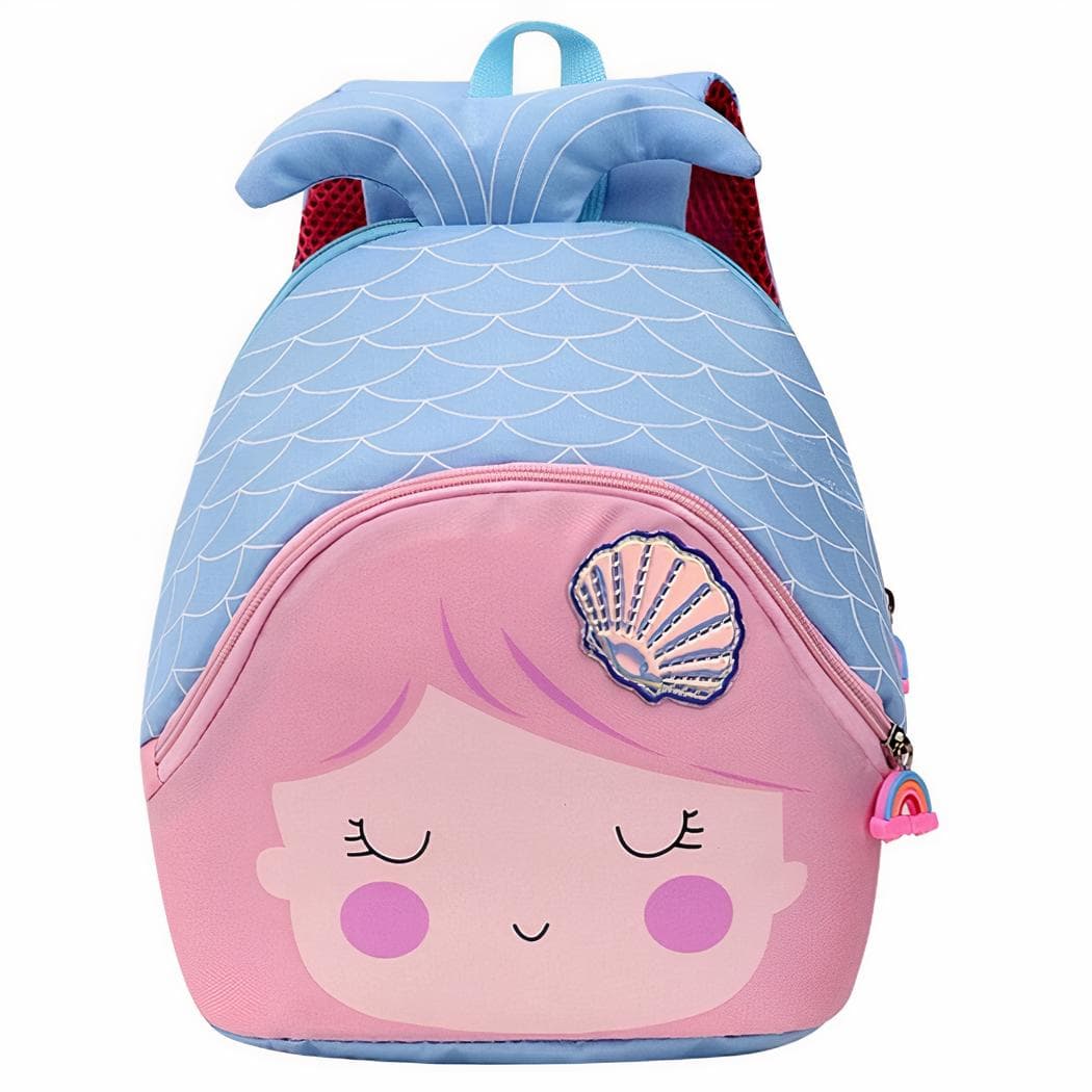 Sac à dos fille en forme de sirène - bleu
