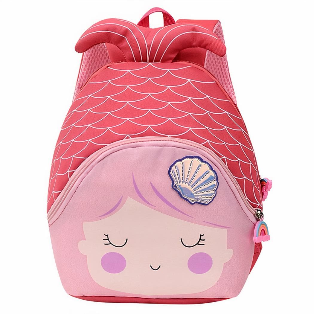 Sac à dos fille en forme de sirène - rouge