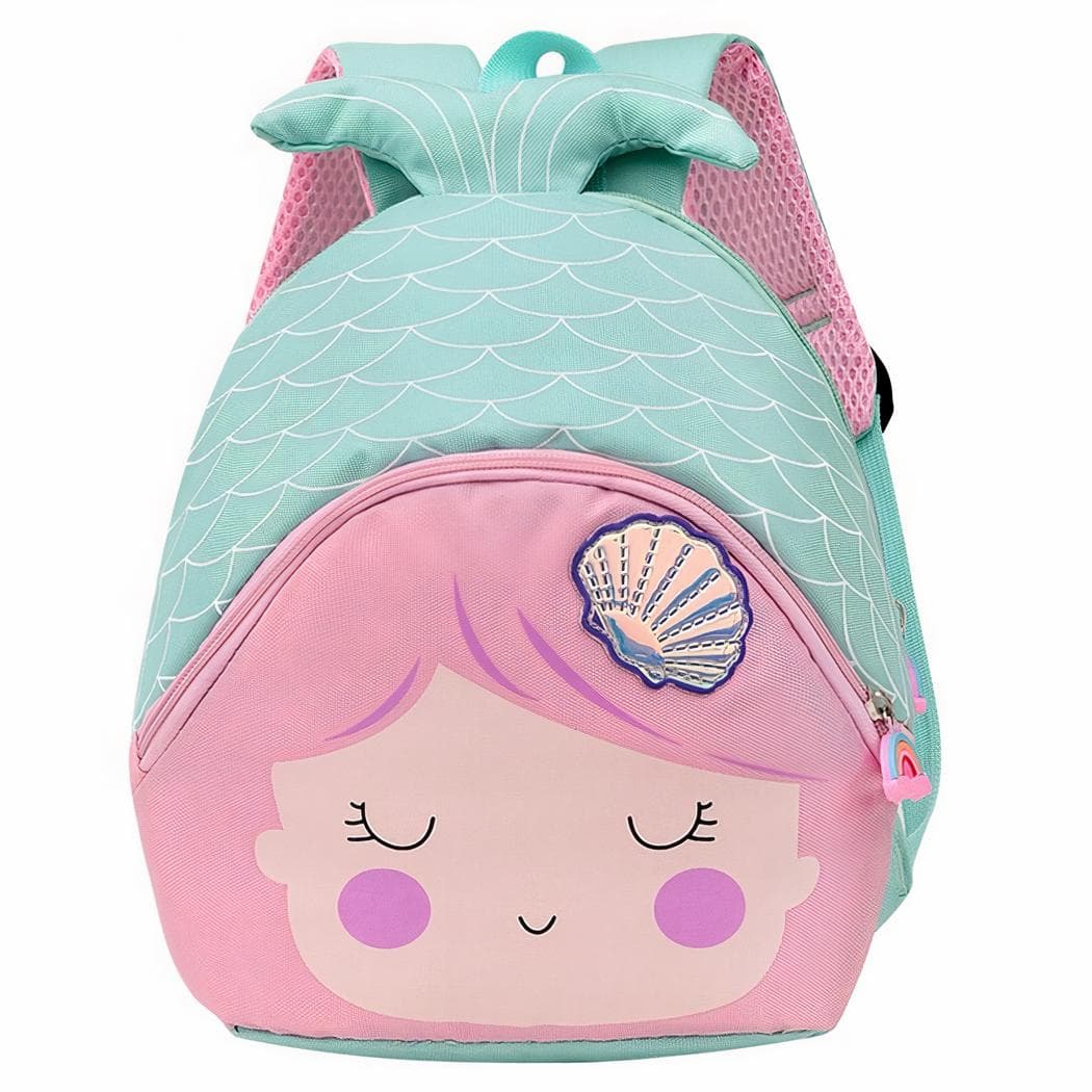 Sac à dos fille en forme de sirène - vert