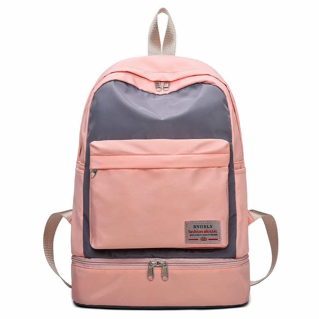 Sac à dos sport avec compartiment chaussure - rose