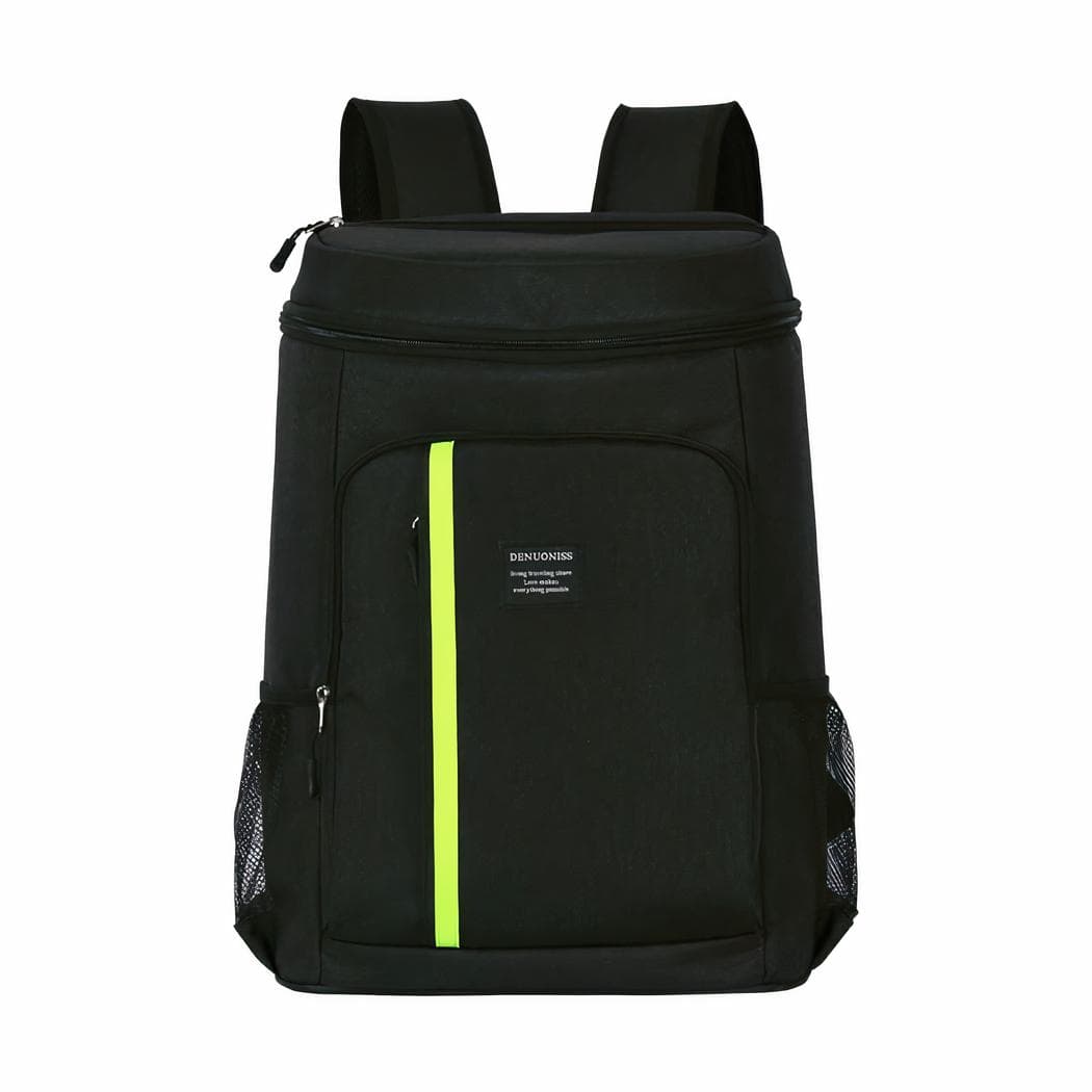 Sac à dos pique-nique isotherme avec bande verte - noir