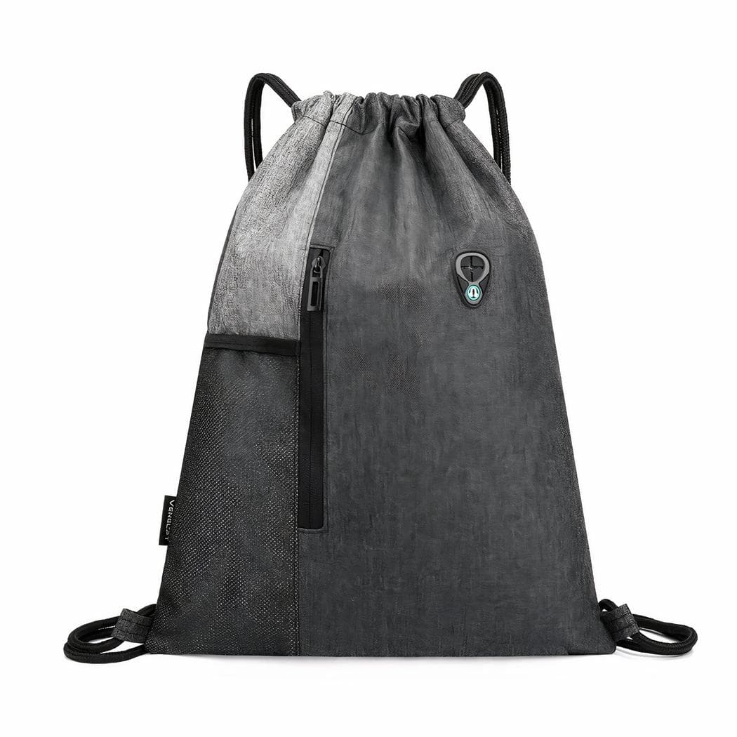 Sac à dos sport deux tons à cordon - gris
