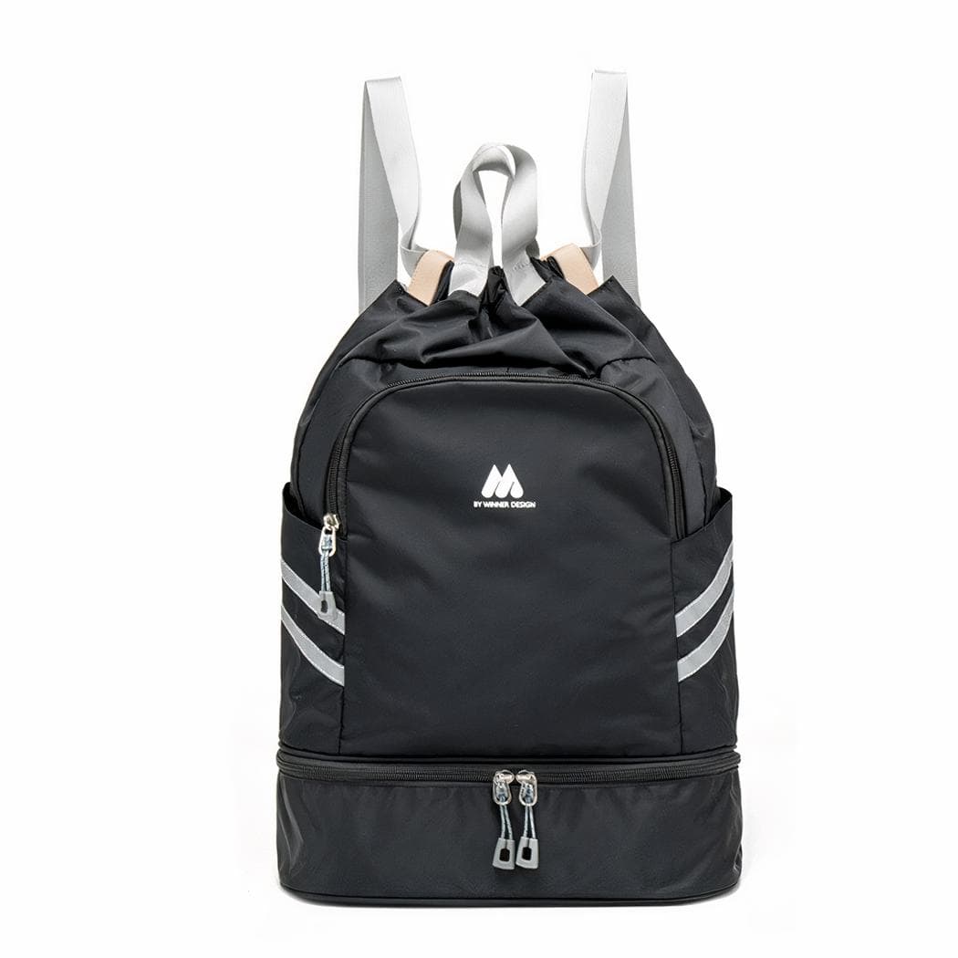 Sac à dos natation avec compartiment chaussures - noir