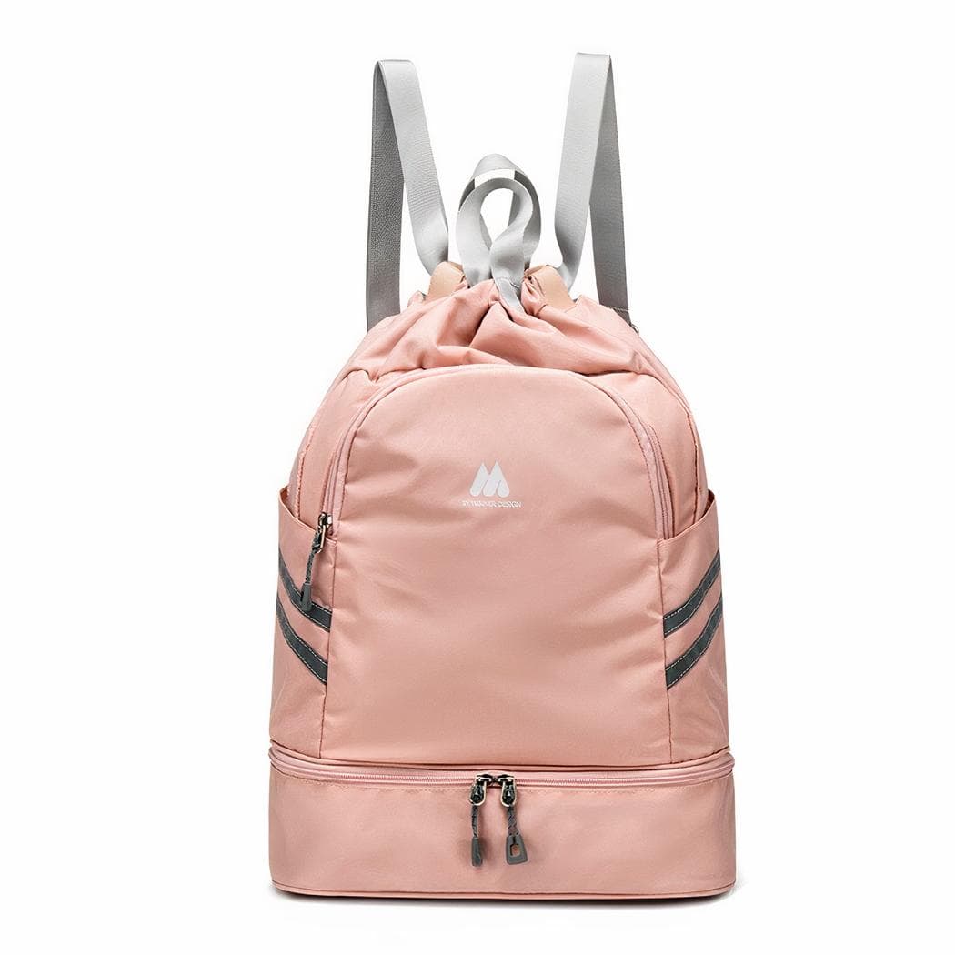Sac à dos natation avec compartiment chaussures - rose
