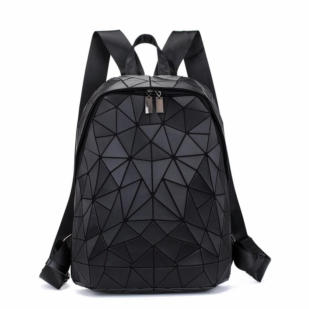 Sac à dos femme motif hologramme géométrique - noir