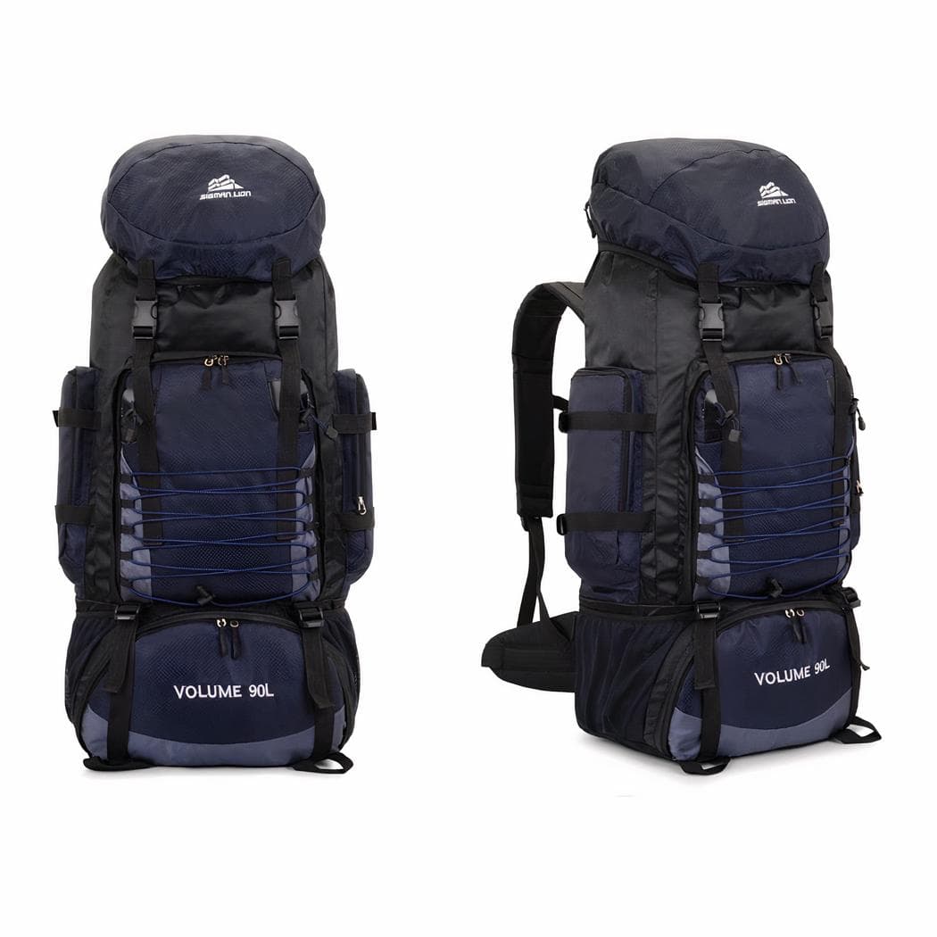 Très grand sac à dos de randonnée - bleu-fonce