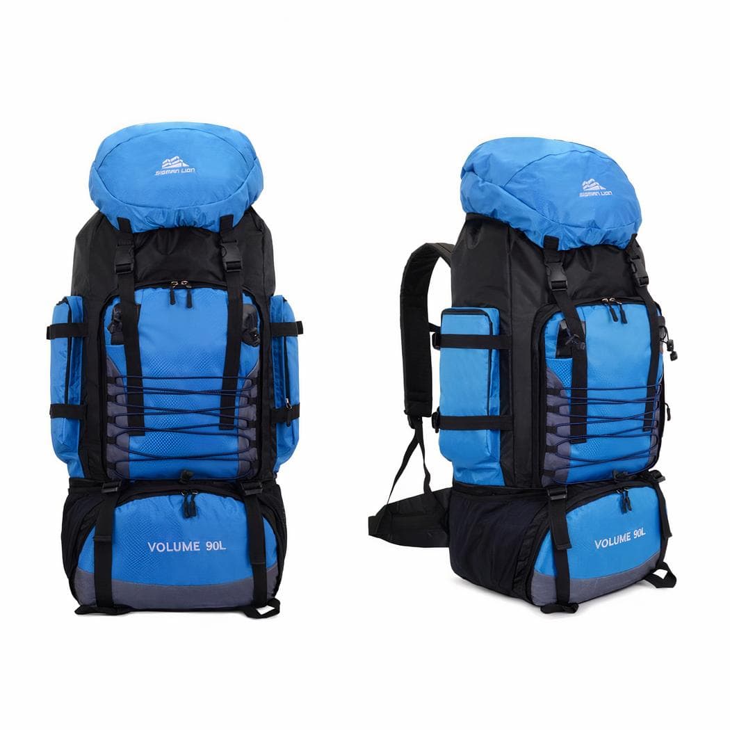 Très grand sac à dos de randonnée - bleu
