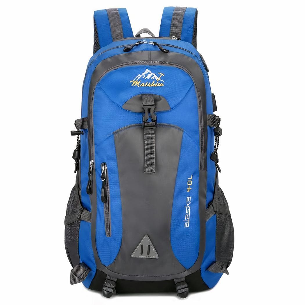 Sac à dos de randonnée prise USB pour batterie externe - bleu