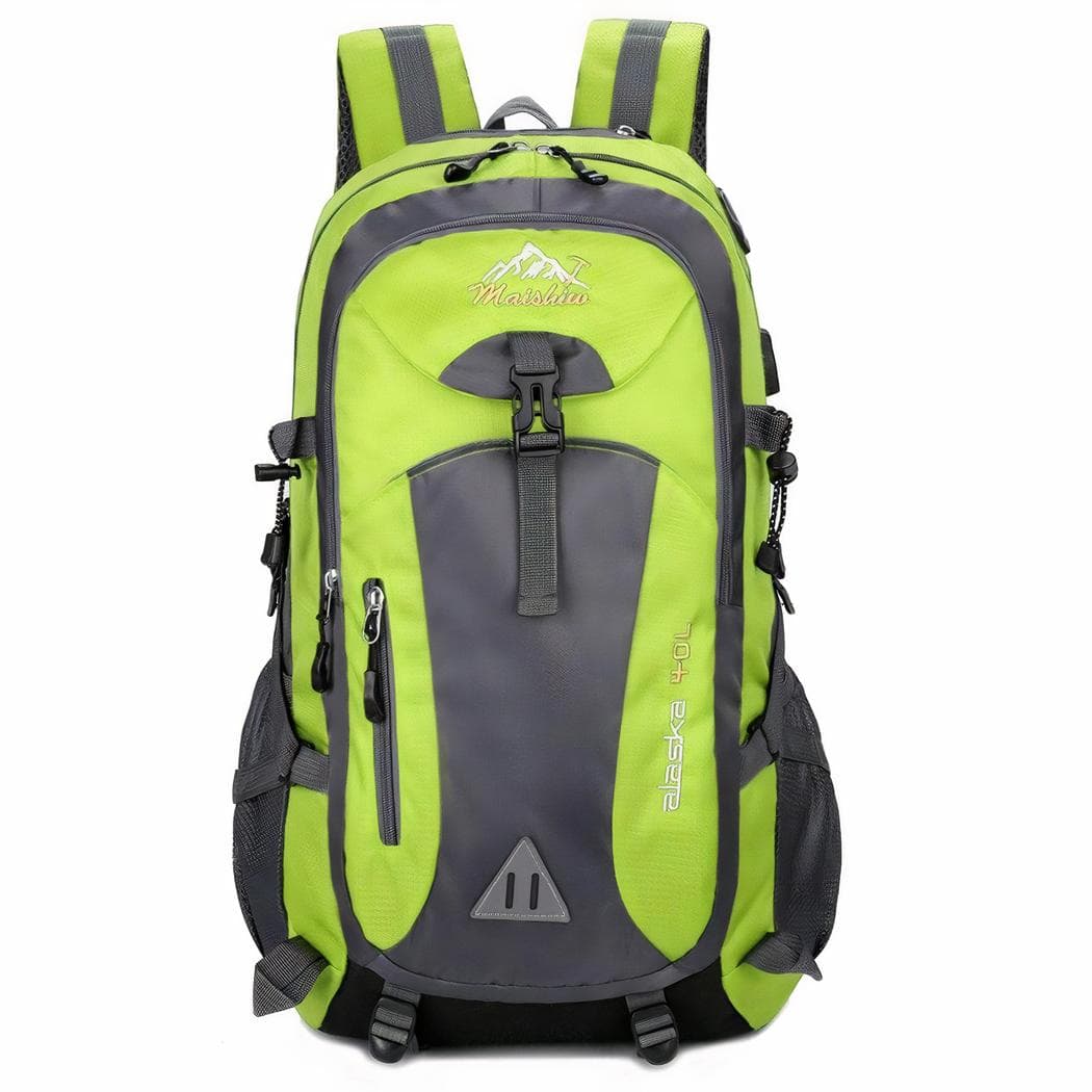 Sac à dos de randonnée prise USB pour batterie externe - vert