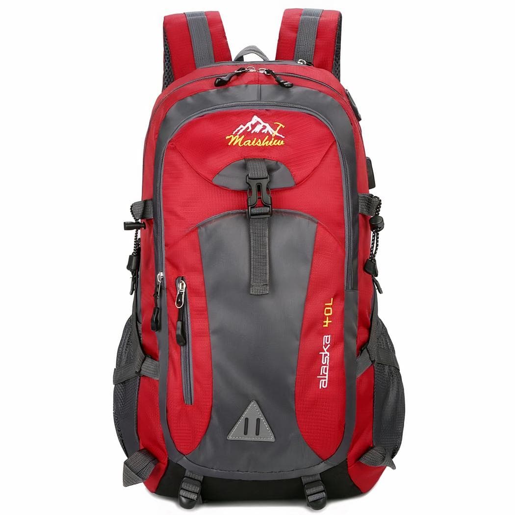 Sac à dos de randonnée prise USB pour batterie externe - rouge