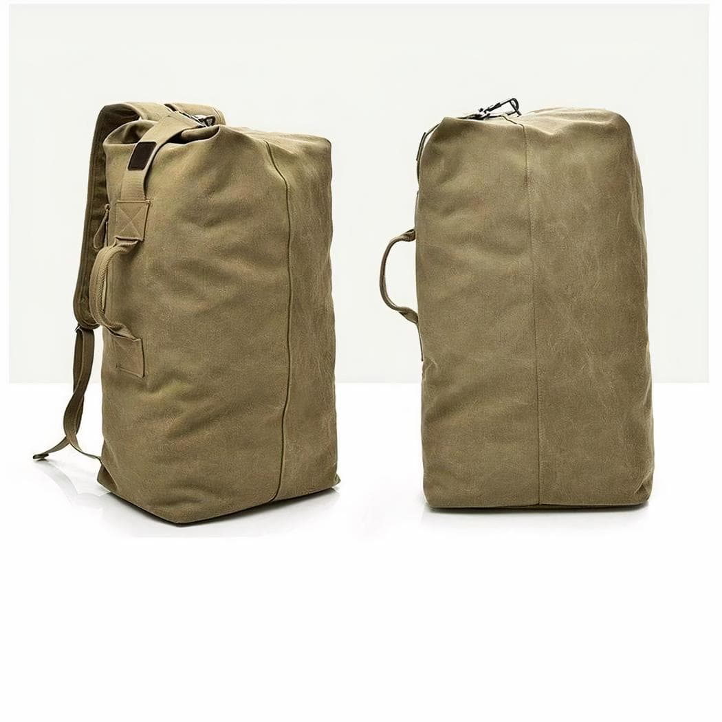 Sac à dos de randonnée en toile - marron,l