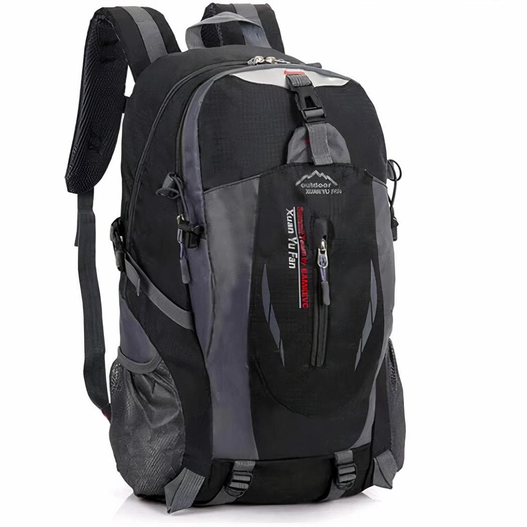 Sac à dos de randonnée couleurs acidulées - noir
