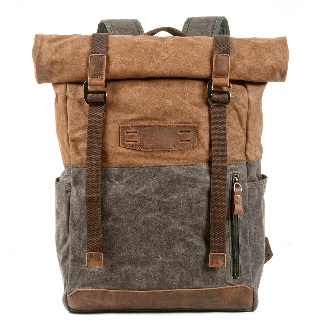 Sac à dos en toile vintage - marron