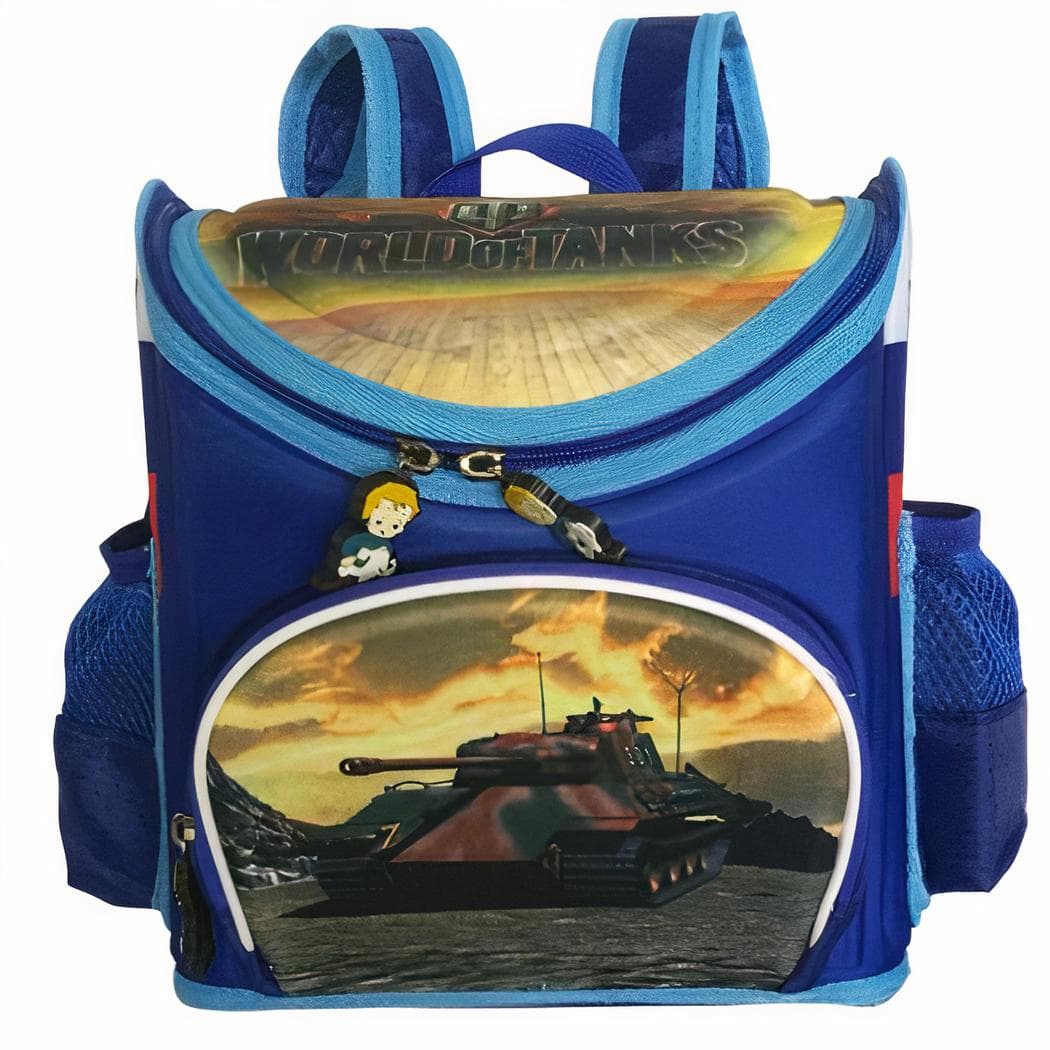 Sac à dos dépliable pour enfant avec différents héros - bleu