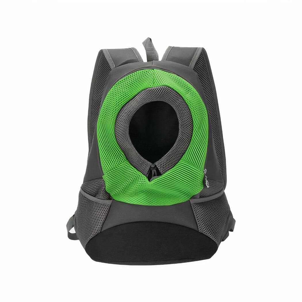 Sac à dos chat en maille respirante avec trou - vert,l