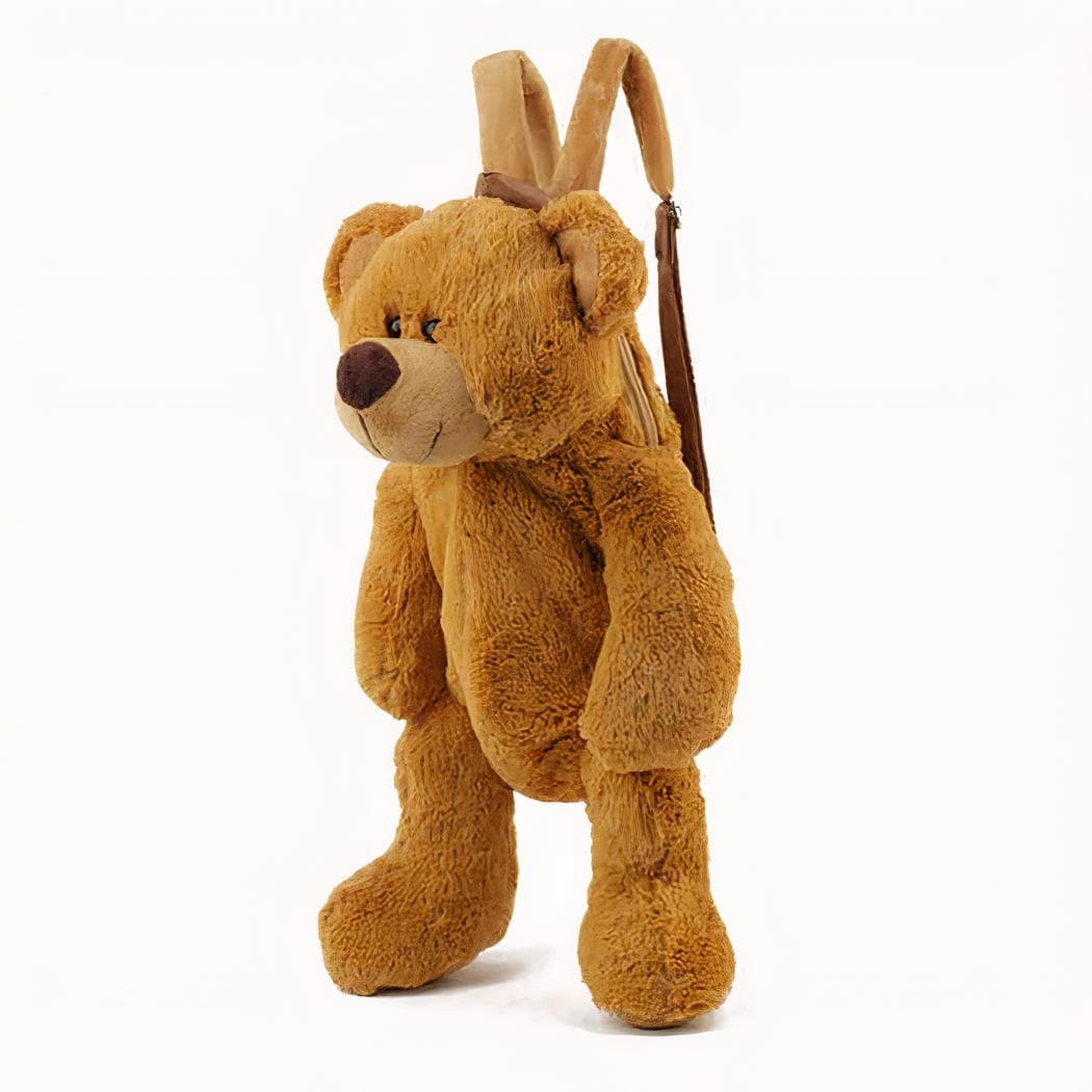 Sac à dos en forme d'ours en peluche - marron