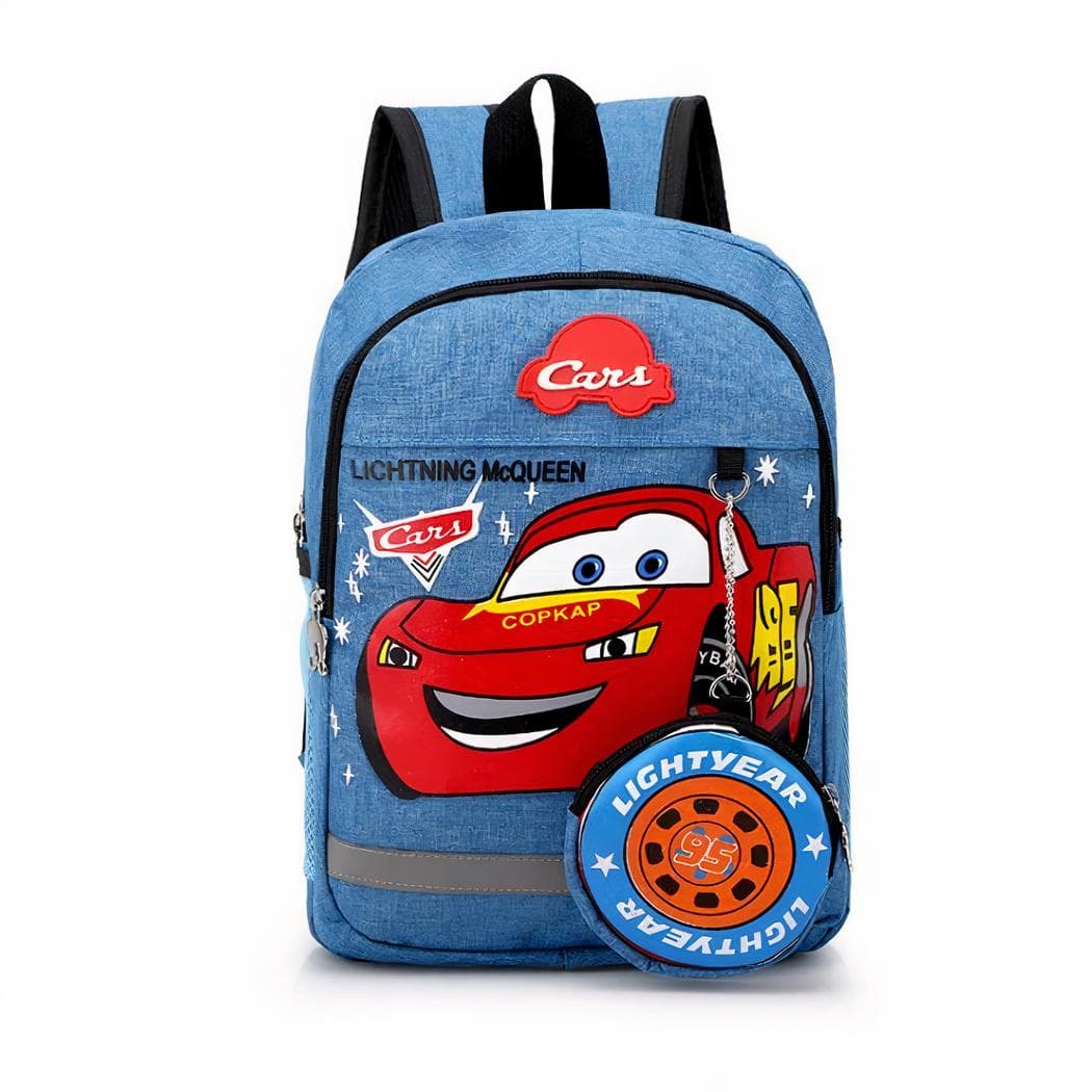 Sac à dos Cars effet jean - bleu