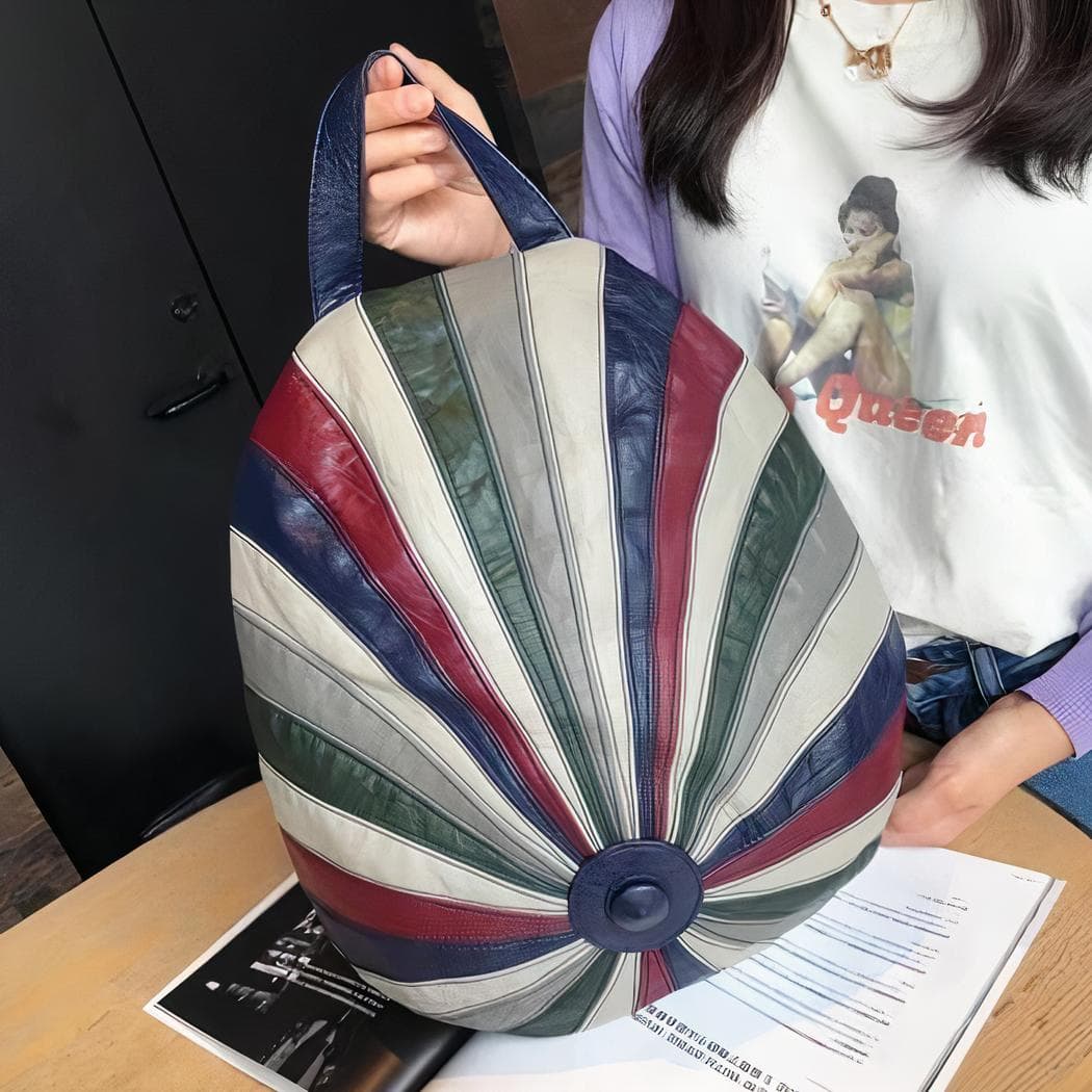 Sac à dos rond vintage - multicolore