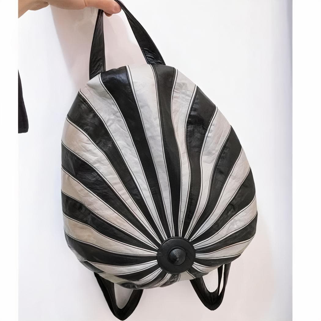 Sac à dos rond vintage - noir