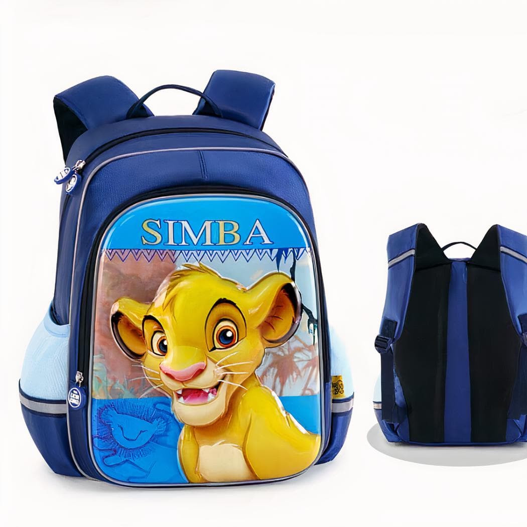 Sac à dos cartable le Roi Lion - bleu-fonce