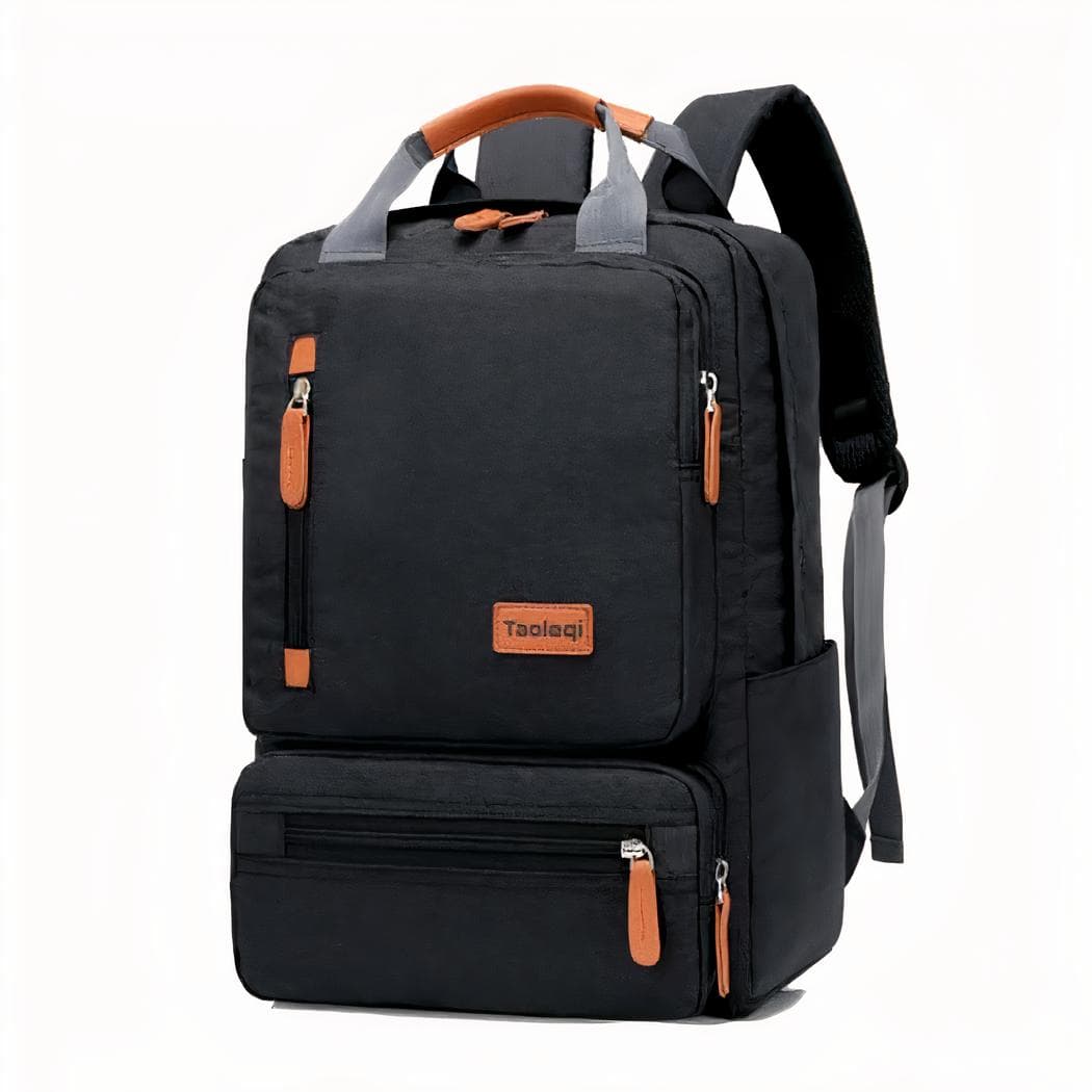 Sac à dos d'ordinateur design épuré - noir