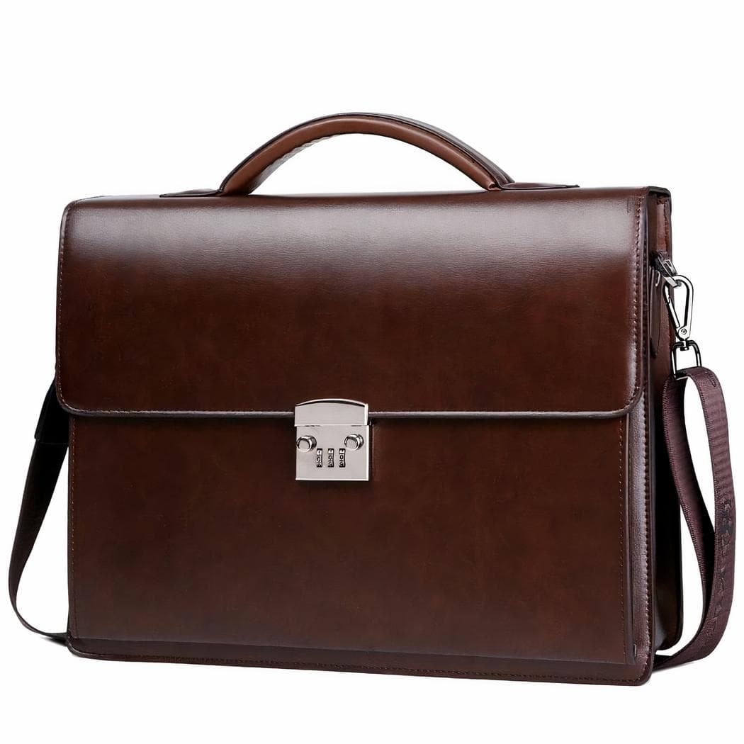 Sac cartable classique homme - marron